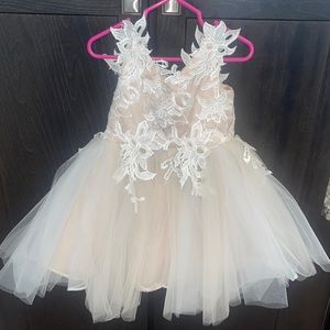 Worn Once Ivory Lace/Tulle Flower Girl Dress